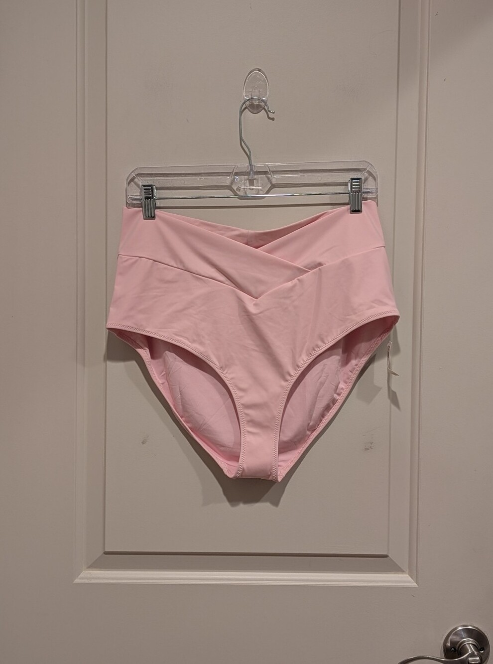 aerie Pale Pink High Waist Bikini Bottoms with V-Waistband